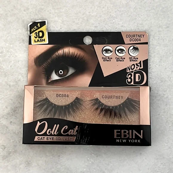 NWT Two pack Doll Cat Eye 3D false eyelashes - Picture 2 of 7